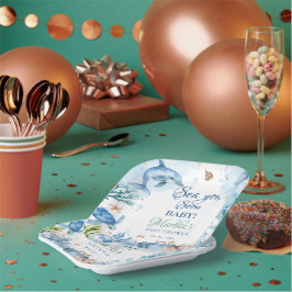 Sea You Soon Seashell Baby Shower ペーパープレート