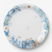 Sea You Soon Seashell Baby Shower ペーパープレート (正面)