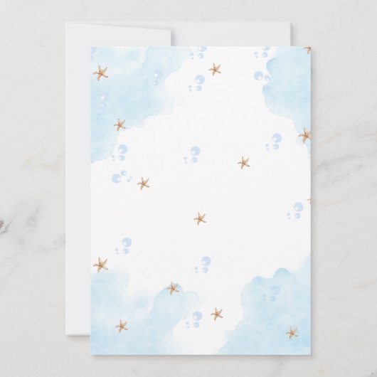 Sea You Soon Seashell Baby Shower 招待状 (裏面)