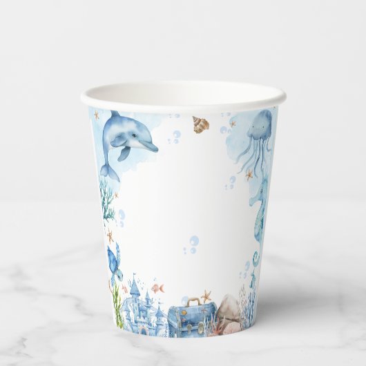 Sea You Soon Seashell Baby Shower 紙コップ (裏面)