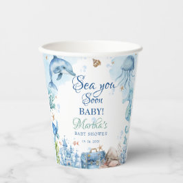 Sea You Soon Seashell Baby Shower 紙コップ