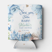 Sea You Soon Seashell Baby Shower 缶クーラー (裏面)