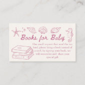 Sea you soon seashells baby shower book request エンクロージャーカード (正面)