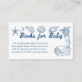 Sea you soon seashells baby shower book request エンクロージャーカード (正面)