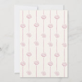 Sea you soon seashells beach girls baby shower 招待状 (裏面)