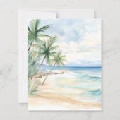 Sea you Soon tropical beach Baby Shower invitation (裏面)