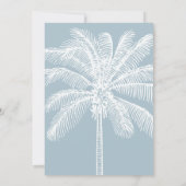 Sea You Soon Tropical Palm Tree Boy Baby Shower 招待状 (裏面)