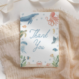 Sea You Soon Under the Sea Baby Shower サンキューカード
