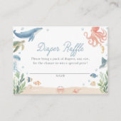 Sea You Soon Under the Sea Diaper Raffle Ticket エンクロージャーカード (正面)