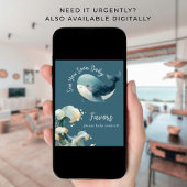 Sea You Soon Whale Baby Shower Favors Sign ポスター