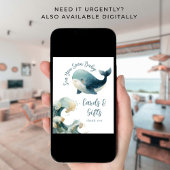 Sea You Soon Whale Cards Gifts Baby Shower Sign ポスター