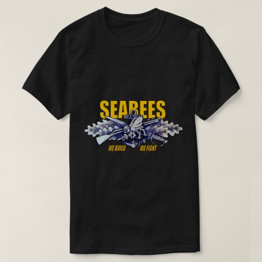 SEABEESの構築と戦い Tシャツ (デザイン正面)