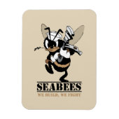 Seabees我々は我々は写真の磁石と戦う構築 マグネット (縦)
