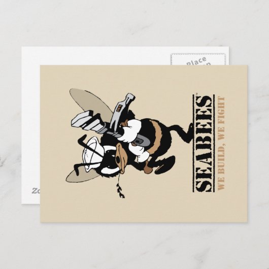 Seabees我々は戦うポストカードを構築 ポストカード (正面/裏面)