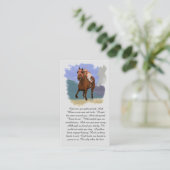 Seabiscuit Racehorse Memorial Blessing Prayer Card 名刺 (スタンド正面)
