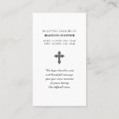 Seabiscuit Racehorse Memorial Blessing Prayer Card 名刺 (裏面)