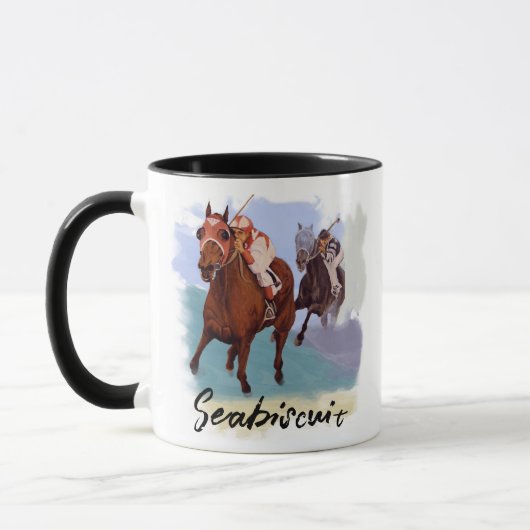 “Seabiscuit” vs War Admiral  - 名前入り マグカップ (左)