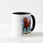 “Seabiscuit” vs War Admiral  - 名前入り マグカップ (正面右)