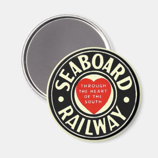Seaboard Air Line Railwayハートロゴ マグネット (正面/裏面)