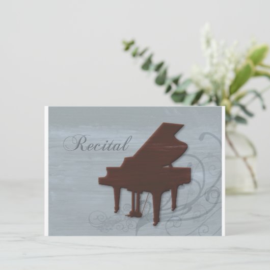 Seabreezeの青のピアノ演奏会の招待状 招待状 (スタンド正面)
