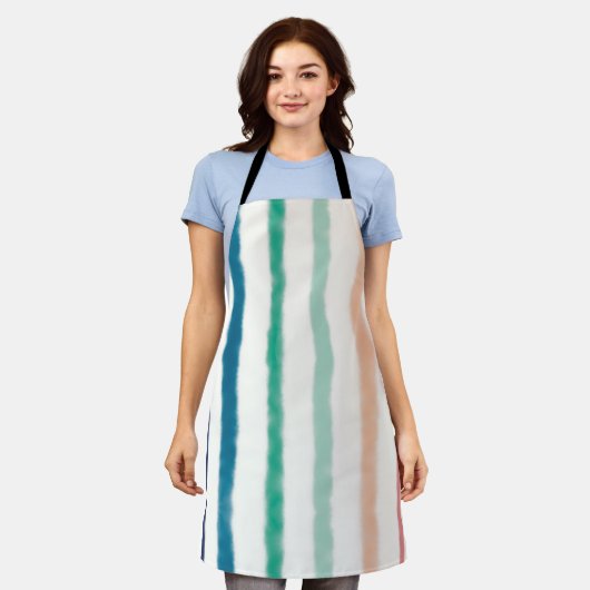 Seabreeze Stripes エプロン (着用した状態)