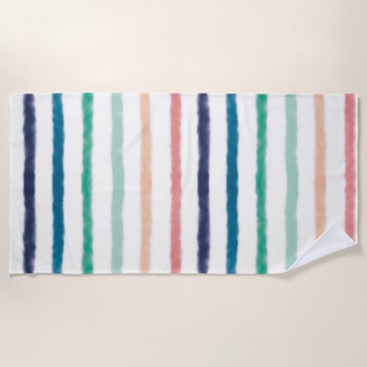 Seabreeze Stripes ビーチタオル (正面)