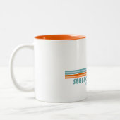 Seabrook Island South Carolina Sun Palm Trees ツートーンマグカップ (左)