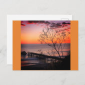 Seacliffの郵便はがきの日没 シーズンポストカード (正面/裏面)