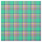 Seafoamの緑および赤紫のガーリーな格子縞 ファブリック (見本)