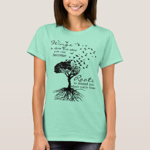 Seafoamの72Marketing翼及び根 Tシャツ