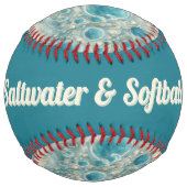 Seafoam Bubbles (personalize) ソフトボール (裏面)