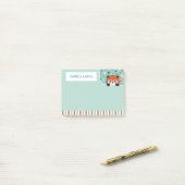 Seafoam Green Cute Red Panda Peekabo Your Notes ポストイット (デスク上)