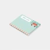 Seafoam Green Cute Red Panda Peekabo Your Notes ポストイット (アングル)