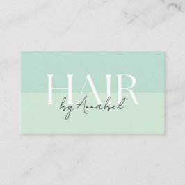 Seafoam Green Hair Stylist QR Code  Business Card 名刺