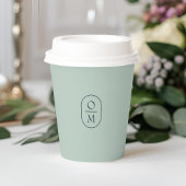 Seafoam Green | Minimal Monogram Wedding 紙コップ