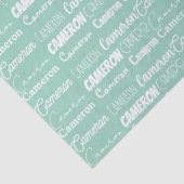 Seafoam Mint Green Birthday Personalized Name 薄葉紙 (詳細)
