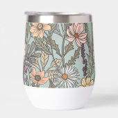 Seafoam Pink Yellow Retro Wildflower (右面)