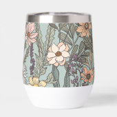 Seafoam Pink Yellow Retro Wildflower (背面)