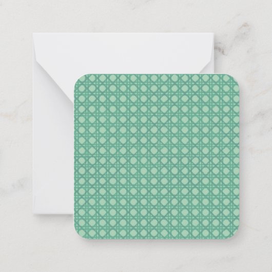 Seafoam Rattan Flat Note Card ノートカード (裏面)