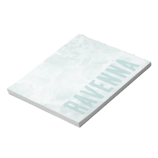 Seafoam Silver Opacity Elegant Custom Script Name ノートパッド (回転)