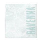 Seafoam Silver Opacity Elegant Custom Script Name ノートパッド (正面)