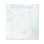 Seafoam Silver Opacity Elegant Custom Script Name ノートパッド (正面)