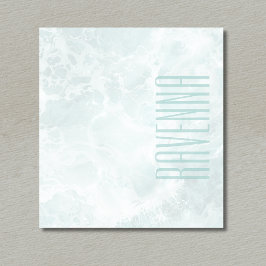 Seafoam Silver Opacity Elegant Custom Script Name ノートパッド