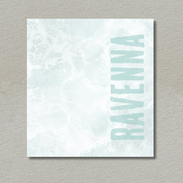 Seafoam Silver Opacity Elegant Custom Script Name ノートパッド