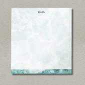 Seafoam Silver Striped Elegant Custom Script Name ノートパッド