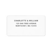 Seafoam Waves Return Address ラベル (正面)