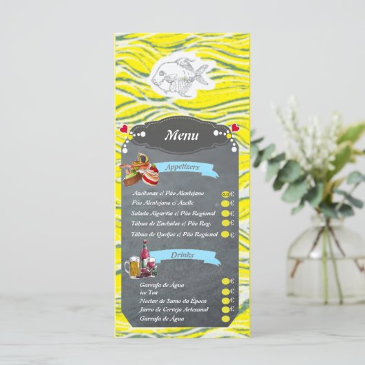 Seafood and Fish Restaurant Menu メニュー (スタンド正面)