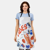 Seafood Beach Fisherman Ocean Tropical Quote  エプロン (着用した状態)