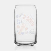 Seafood Beach Fisherman Ocean Tropical Quote  ガラス缶 (裏面)