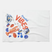 Seafood Beach Fisherman Ocean Tropical Quote  キッチンタオル (横)